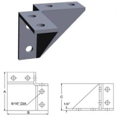 Strut Fitting Double Gusset Connector Eight Hole(W23) (10)