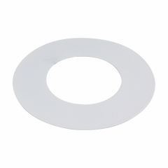 Oops Ring White Steel Escutcheon 4-1/2" OD x 2-3/8" ID