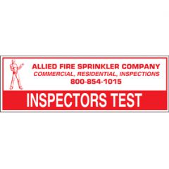 Sign Alum Personalized  6x2 Inspectors Test (100/3.4#)