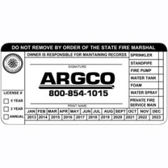 Sign Vinyl Personalized Decal 5.25 x 2.58 Calif Inspect 10YR
