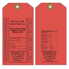 Tag Personalized(1000)GA 5yr Compliance Failure Red(2-sided)