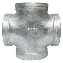 GALVANIZED Grooved Straight Cross 5" Short Radius  (401)