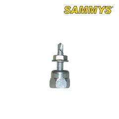 Sammy Steel DSTR-1-1/2 Bottom Mount 12-24 x1.5"  LONG WITH #5 NUT FOR 3/8" THREADED ROD