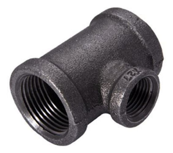 Pipe Fitting Ductile Iron Reducing Tee 1-1/4" x 1" x 1/2"
