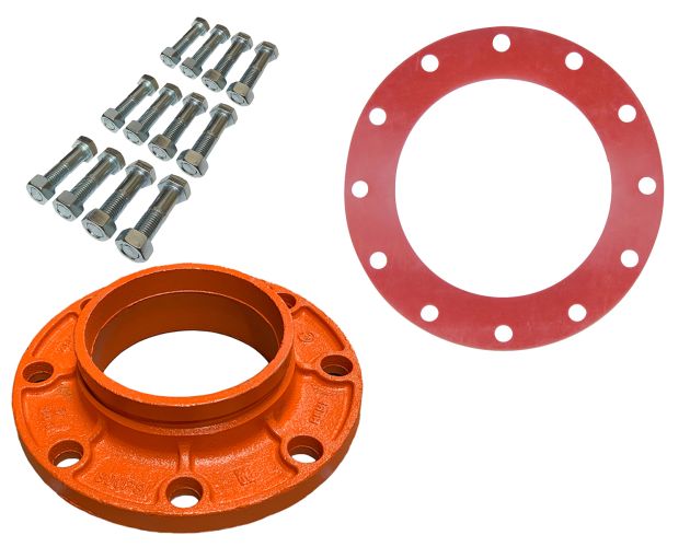 Grooved Flange Adapter Nipple 10" (802) w/Nut Bolt & Gasket Kit