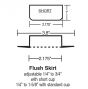 Escutcheon Pendant 2pc Set Short Cup 1/2" & Flush Skirt WH