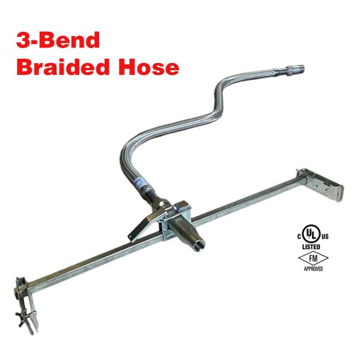 Fire Sprinkler Flexible Drop Hose 60" (1/2") Braided with preassembled bracket UL/FM