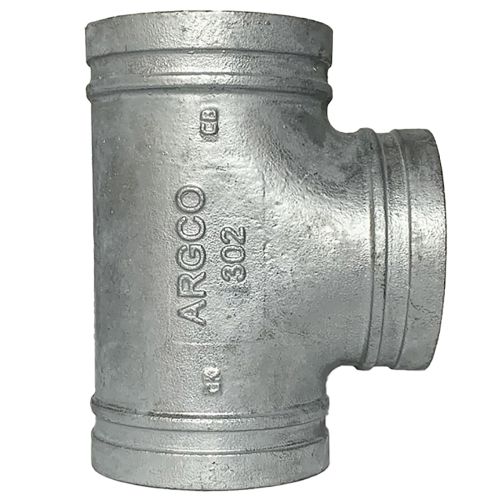 GALVANIZED Grooved Short Tee 4"  (302)