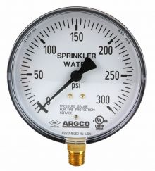 Fire Sprinkler Gauge 300#  Water UL/FM USA