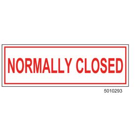 Sign Alum  6x2 Normally Closed (100/1000/22#)