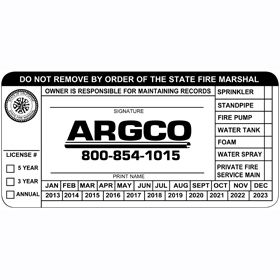 Sign Vinyl Personalized Decal 5.25 x 2.58 Calif Inspect 10YR
