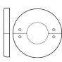 Wall Plate (F/C) Aluminum Pol 1/2"IPS=3/4"CPS
