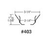 Escutcheon 2PC 403 Aluminum white 1/2" 3-1/4" Covrg 1"-1-3/8