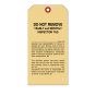 Tag Quarterly Sprinkler Inspection  3-3/4" x 7-1/2"  Double Sided