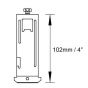 Flexible Hose standard end bracket 4" (Sold Each)