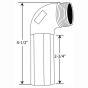 Megaflex 90 Degree Flex Hose Nipple 1" x 3/4" (for AR-400)