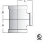 PIPE FITTING Malleable Galv Red Tee ¾"x½"x¾" (40/80/35#)